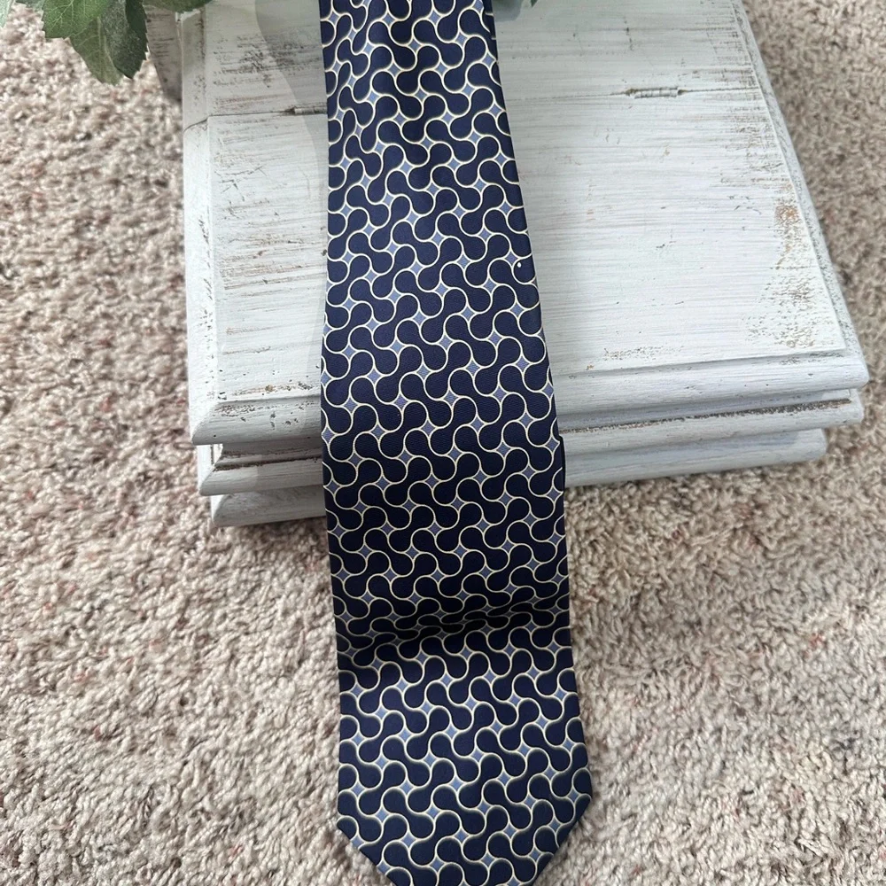 Polo by Ralph Lauren Blue and Yellow Patterned Tie